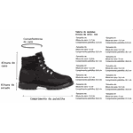Bota Masculina Inverno e Neve - com Lã e Couro Impermeável - Bremen Preta
