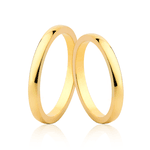 Par de Alianças Tradicionais em Ouro 18K - 2mm