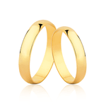 Par de Alianças Tradicionais em Ouro 18K 