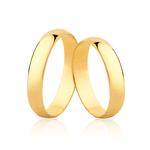 Par de Alianças Tradicionais 4mm em Ouro 18K