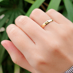 Par de Alianças Chanfradas em Ouro 18K - 4mm