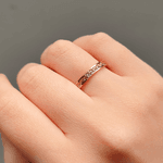 Par de Alianças de Bodas em Ouro 18K - Central Trabalhada com Ouro Branco e Rose
