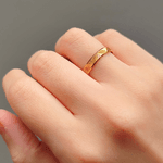 Par de Alianças em Ouro 18K - Com Recortes Diagonais 3mm