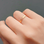 Par de Alianças em Ouro 18K - Trabalhada com Recortes 3,5mm