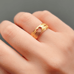 Par de Alianças em Ouro 18K - Diamantada Com Coração Vazado 