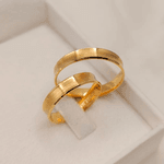 Par de Alianças Côncavas em Ouro 18K Fosca Lateral Polida 3,8mm - Comfort