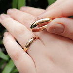 Par de Alianças Love Air em Ouro 18K - 4mm
