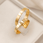 Par de Alianças Retas em Ouro 10K - 3mm