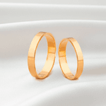 Par de Alianças Retas em Ouro 10K - 3mm