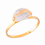 Anel Gota Trabalhada em Ouro 18K