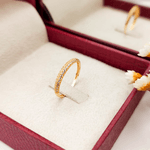 Anel Par de Aparadores com Zircônias em Ouro 18K