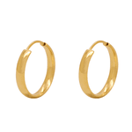 Brinco Argola Fio Abaulado em Ouro 18K - 1,5cm