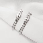Brinco em Ouro Branco 18K com Diamantes