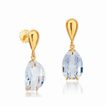 Brinco Gota Trabalhada em Ouro 18K