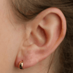 Brinco Argola em Ouro 18K - Fio Abaulado