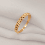 Par de Alianças Trabalhadas em Ouro 18K - 3mm