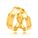 Par de Alianças em Ouro 18K - 6mm