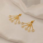 Brinco em Ouro 18K - Pérolas e Zircônias