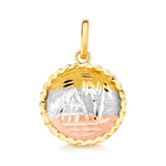 Pingente Escrava em Ouro 10K Tricolor - 1,4cm