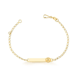 Pulseira Infantil em Ouro 10K - 14cm Anjo