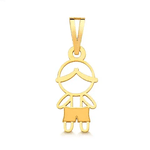 Pingente Filho Menino em Ouro 10K - 1,5cm