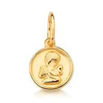 Pingente Placa Anjo da Guarda em Ouro 10K - 8mm