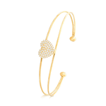 Bracelete Chuveiro Coração em Ouro 10K - 1cm