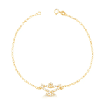 Pulseira Espírito Santo com Zircônias em Ouro 10K
