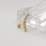 Piercing Meia Lua em Ouro 18K com Zircônias - Conch