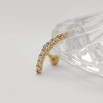 Piercing Meia Lua em Ouro 18K com Zircônias - Conch