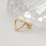 Piercing de Coração em Ouro 18K - Tragus
