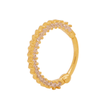Piercing Argola em Ouro 18K com Zircônias