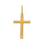 Pingente Cruz em Ouro 18K - Acetinada e Extremidades Polidas