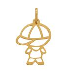 Pingente Vazado de Menino em Ouro 18K 