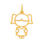 Pingente Menina em Ouro 18k 