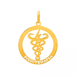 Pingente de Formatura Fisioterapia em Ouro 18k