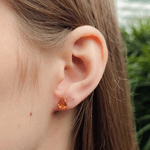 Conjunto de Corrente + Brincos em Ouro 18K - Citrino