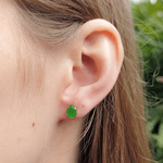 Conjunto de Corrente + Brincos em Ouro 18K - Jade