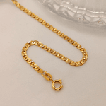 Pulseira em Ouro 18K Piastrine Curta Laminada