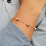 Pulseira em Ouro 18K Cartier Bolas Lisas - 19cm