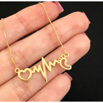 Gargantilha Batimentos em Ouro 18K