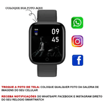 Relógio de Pulso Inteligente Masculino Feminino Touch Screen Bluetooth Preto Rosa