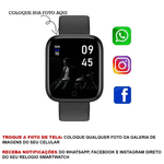 Relógio de Pulso Inteligente Masculino Feminino Touch Screen Bluetooth Preto