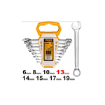 Jogo De Chaves Combinados Ingco 6 A 19mm 8 Pçs