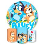 Capa Painel + Trio Capas Cilindros Sublimados Tema Bluey 1371