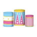 Trio Capas Cilindros Sublimados Tema Circo 23