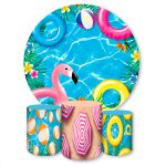 Capa Painel + Trio Capas Cilindros Sublimados Tema Pool Party 531