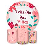 Capa Painel + Trio Capas Cilindros Sublimados Tema Dia das Mães 1389