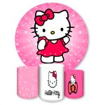 Capa Painel + Trio Capas Cilindros Sublimados Tema Hello Kitty 1411