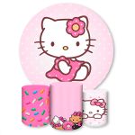 Capa Painel + Trio Capas Cilindros Sublimados Tema Hello Kitty 1413
